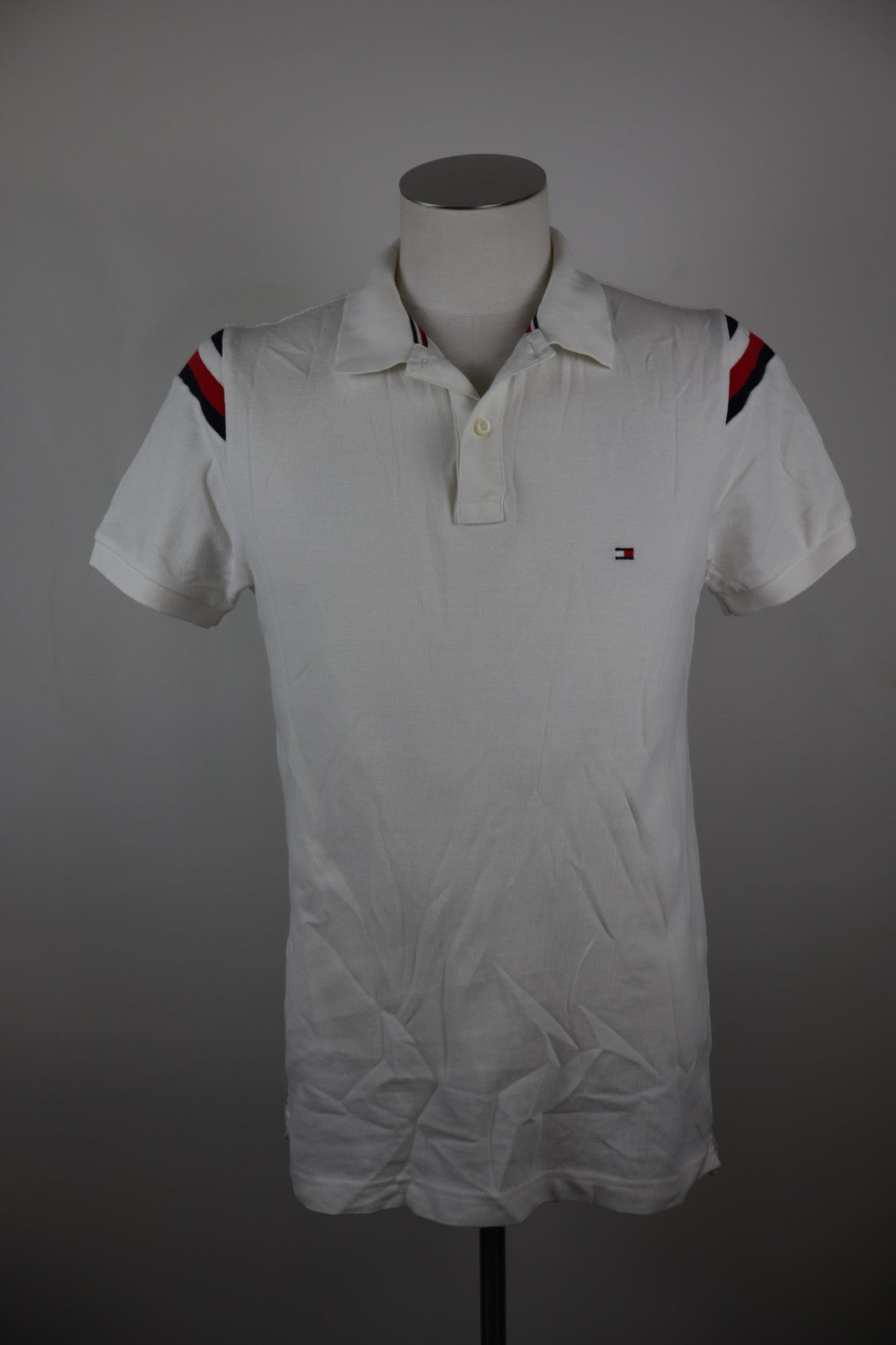 TOMMY HILFIGER POLO MAGLIA UOMO COTONE TG M SLIM MAN COTTON SHIRT CASUAL VINTAGE