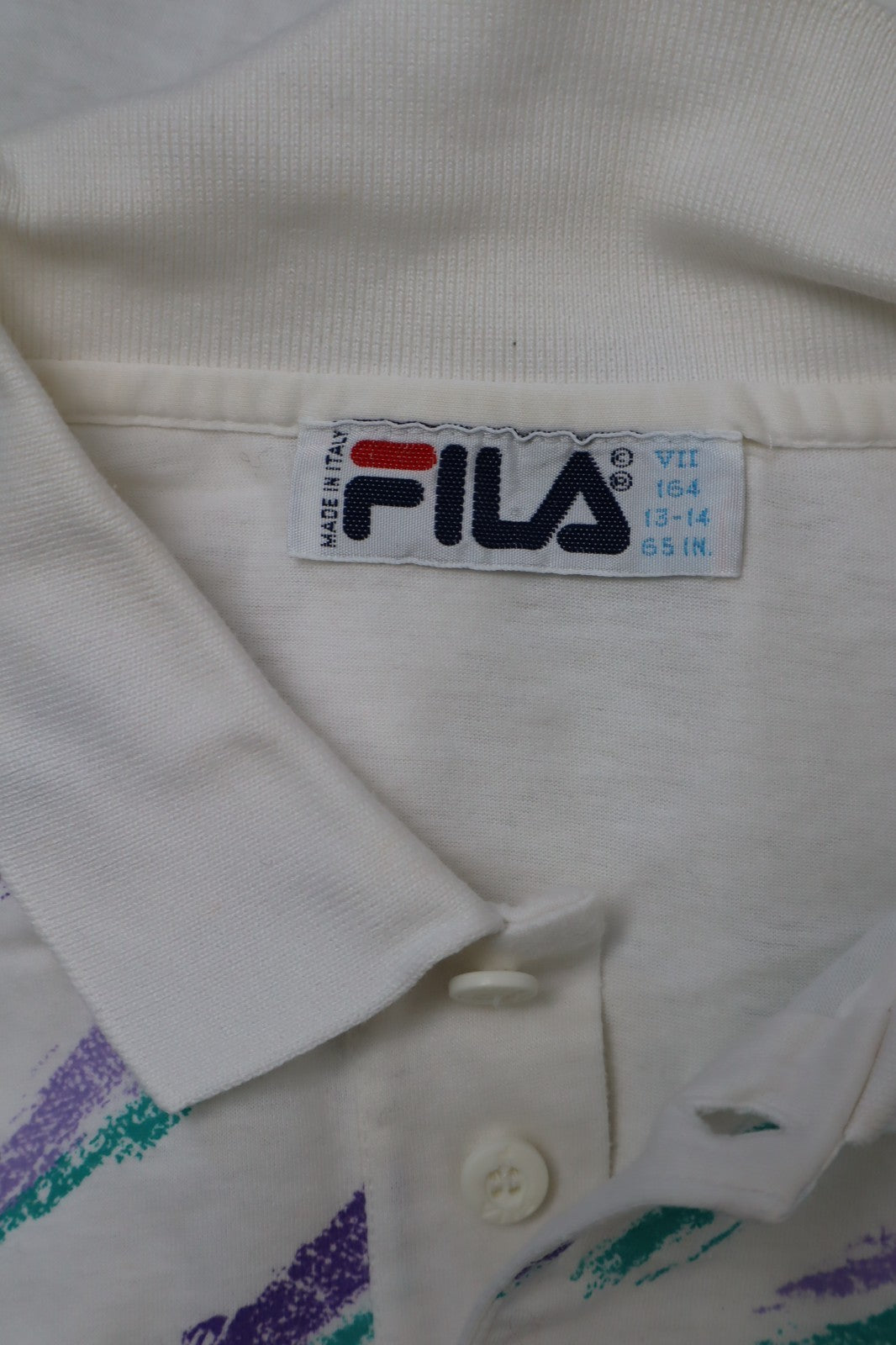 FILA MAGLIA RAGAZZO TG VII 13-14 BOY T-SHIRT CASUAL VINTAGE COTONE TENNIS SPORT