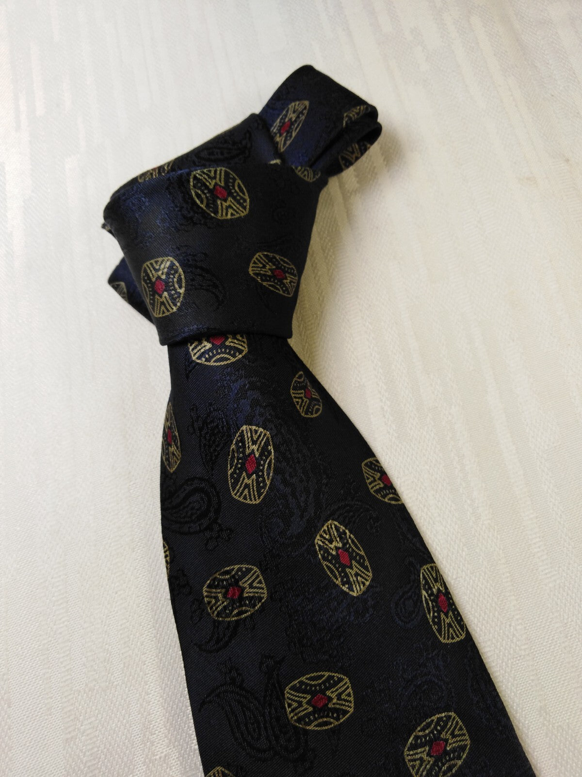 FRANCO BASSI 100% SETA SILK TIE CRAVATTA NECKTIE MADE ITALY VINTAGE CLASSIC