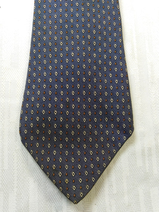 ANGELO MARINO 100% SILK TIE SETA CRAVATTA NECKTIE ITALY VINTAGE CLASSIC