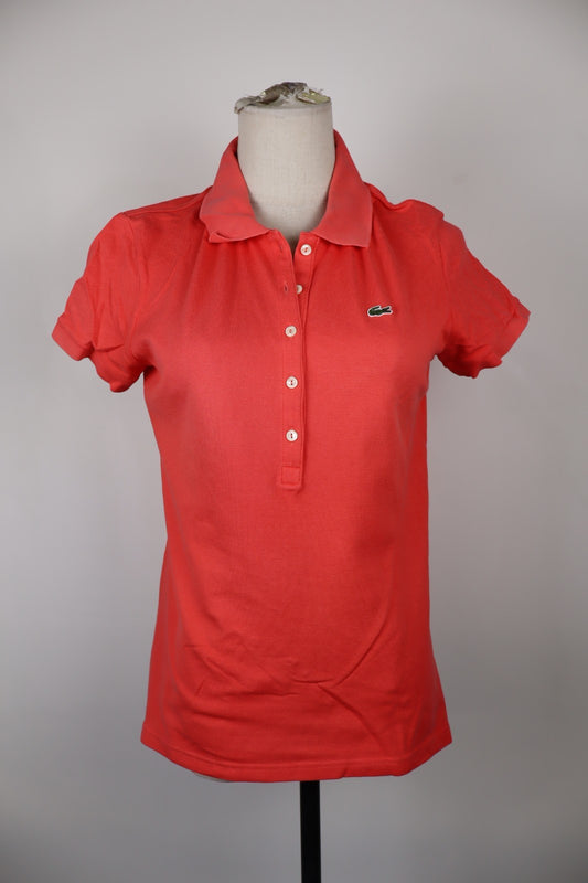 LACOSTE POLO MAGLIA DONNA COTONE TG. 42 WOMAN SHIRT CASUAL VINTAGE COTTON LOGO