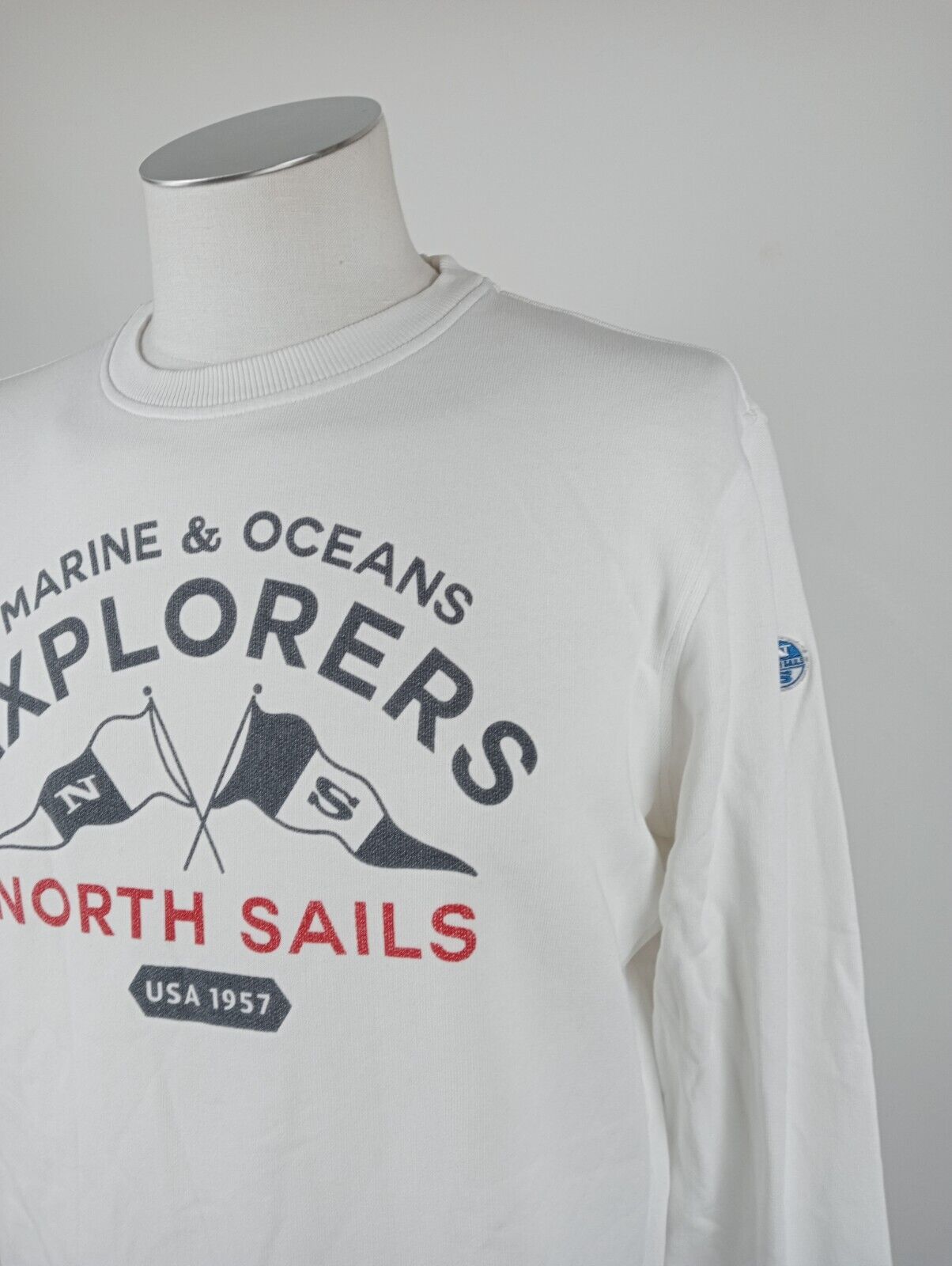 NORTH SAILS FELPA MAGLIA UOMO Tg M COTONE COTTON  MAN SWEATSHIRT CASUAL VINTAGE