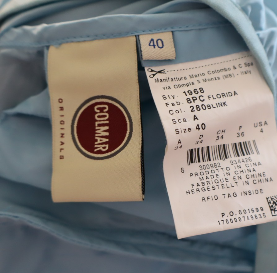 COLMAR KWAY GIUBBINO DONNA S WOMEN IMPERMEABILE CASUAL JACKET VINTAGE CELESTE