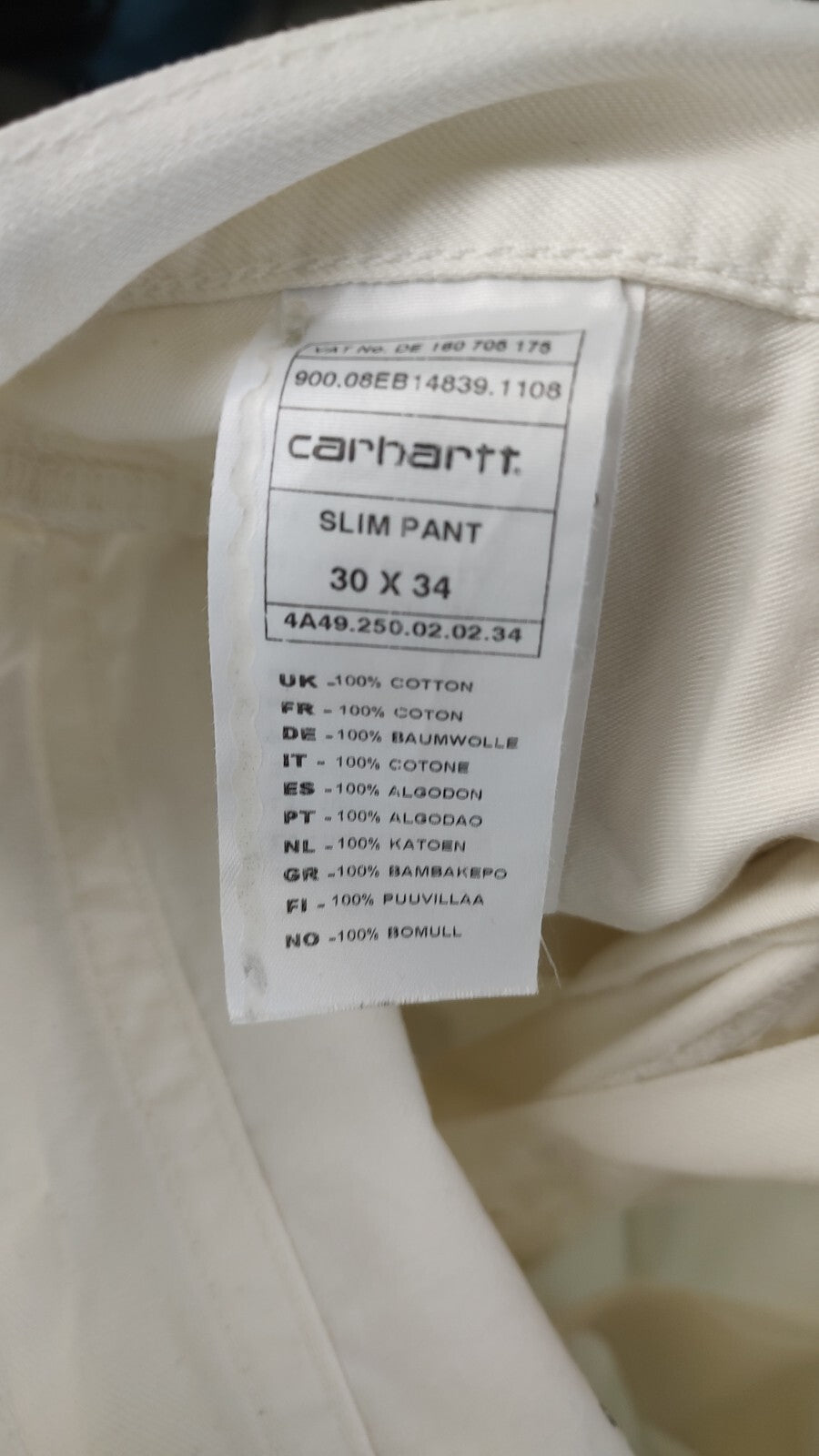 CARHARTT JEANS PANTALONE UOMO CASUAL W30 MAN VINTAGE PANTS DENIM