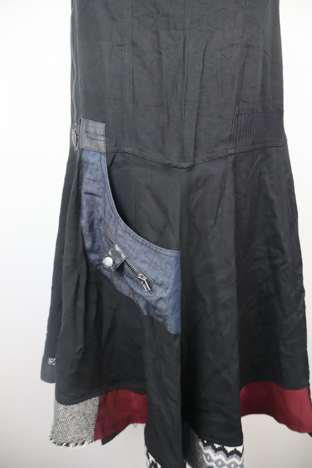 DESIGUAL VESTITO SMANICATO DONNA TG L WOMAN CASUAL VINTAGE DRESS ABITO COTONE