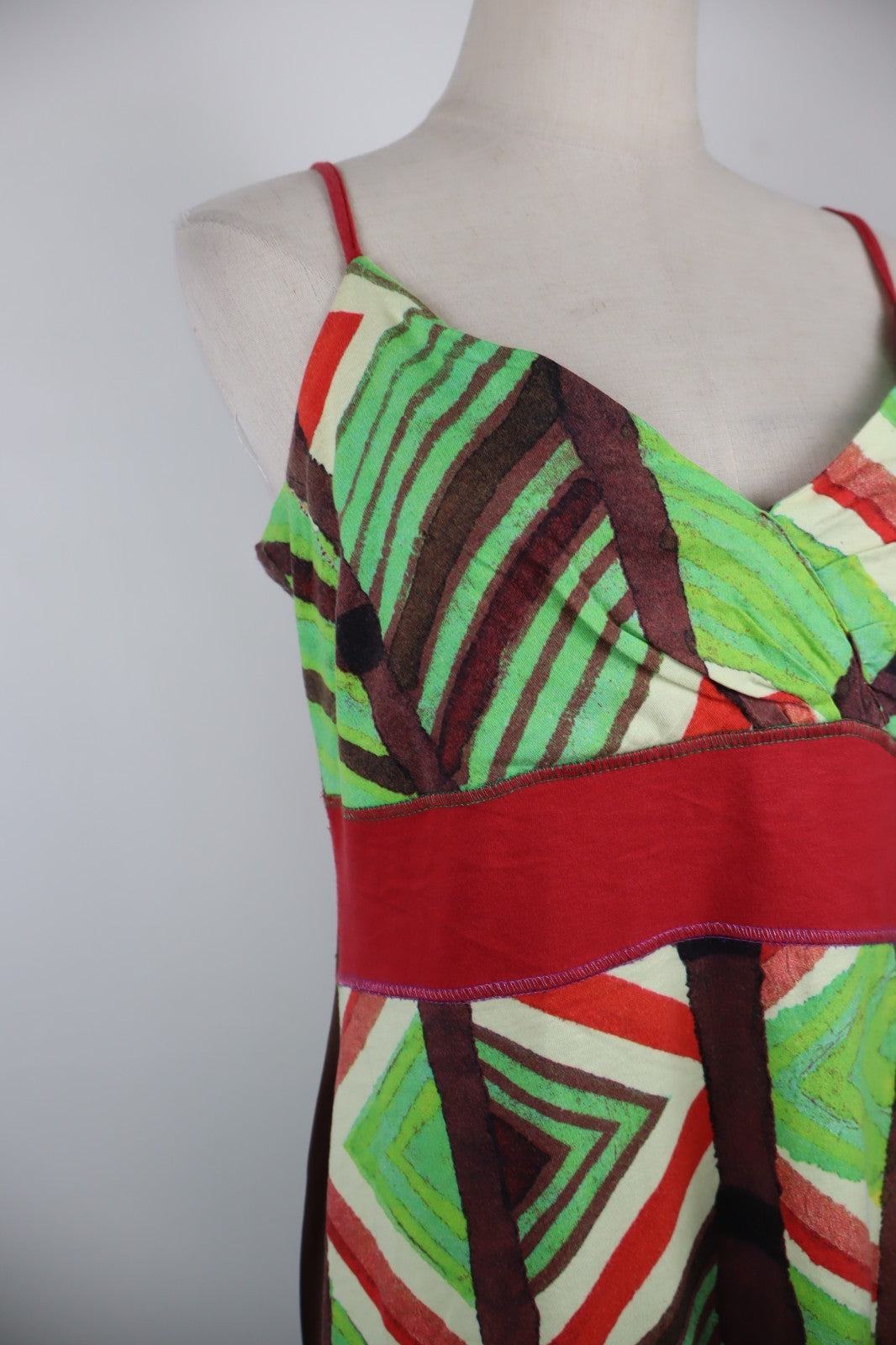 DESIGUAL VESTITO ABITO A BRETELLE DONNA TG XL WOMAN CASUAL VINTAGE DRESS CANOTTA