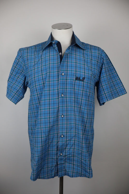 JACK WOLFSKIN CAMICIA UOMO TG. M MAN CASUAL VINTAGE SHIRT MANICA CORTA LOGO
