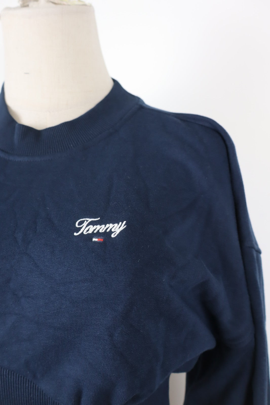 TOMMY HILFIGER JEANS FELPA DONNA Tg XS WOMAN CASUAL VINTAGE SPORT SWEATSHIRT
