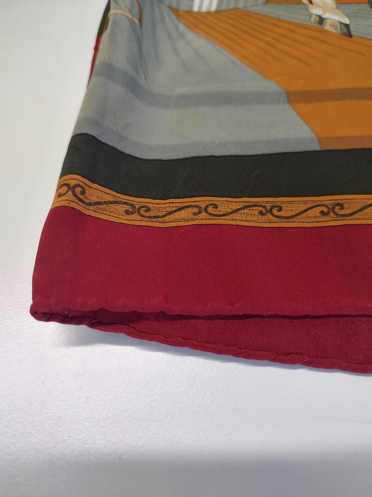 VITALINO PANCALDI FOULARD 100% SILK SETA SCARVES SCARF SQUARE MADE ITALY