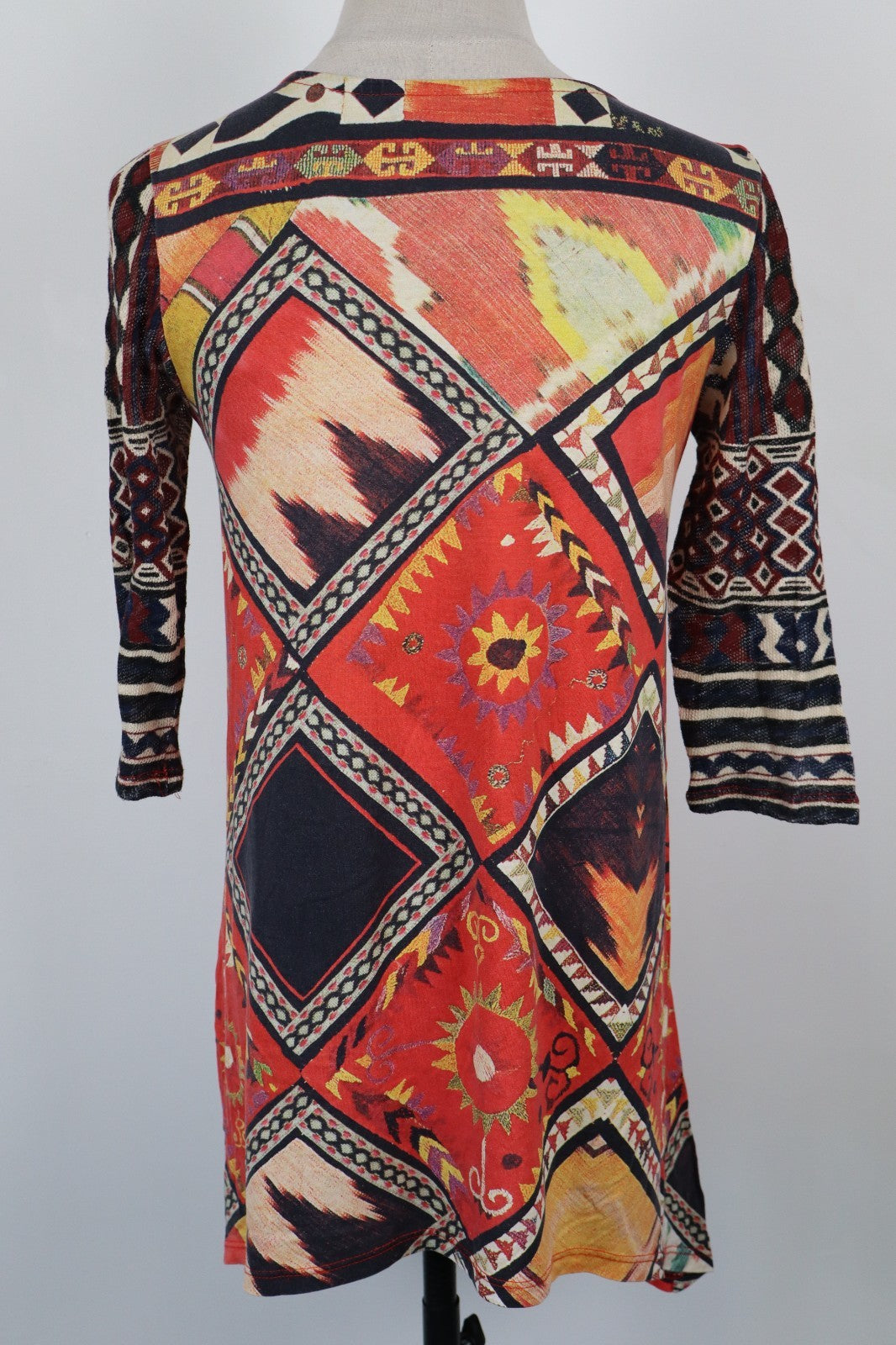 DESIGUAL VESTITO ABITO DONNA TG. S SHORT WOMAN CASUAL VINTAGE DRESS