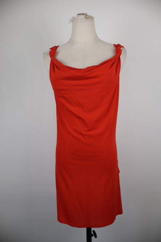 MARELLA VESTITO ABITO CORTO DONNA TG. S WOMAN CASUAL VINTAGE DRESS ROSSO ITALY
