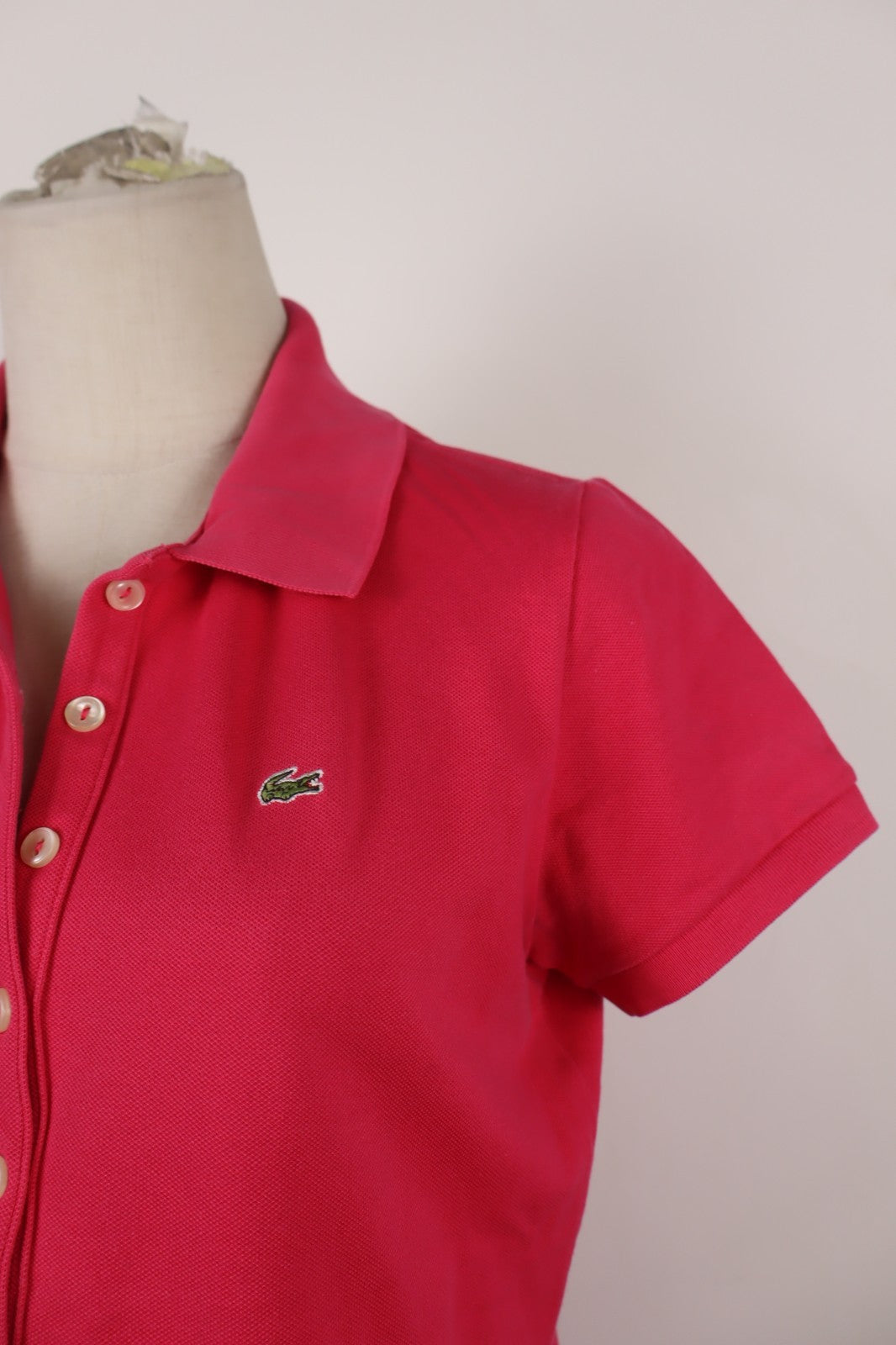 LACOSTE POLO MAGLIA DONNA COTONE TG. 44 WOMAN COTTON SHIRT CASUAL VINTAGE LOGO
