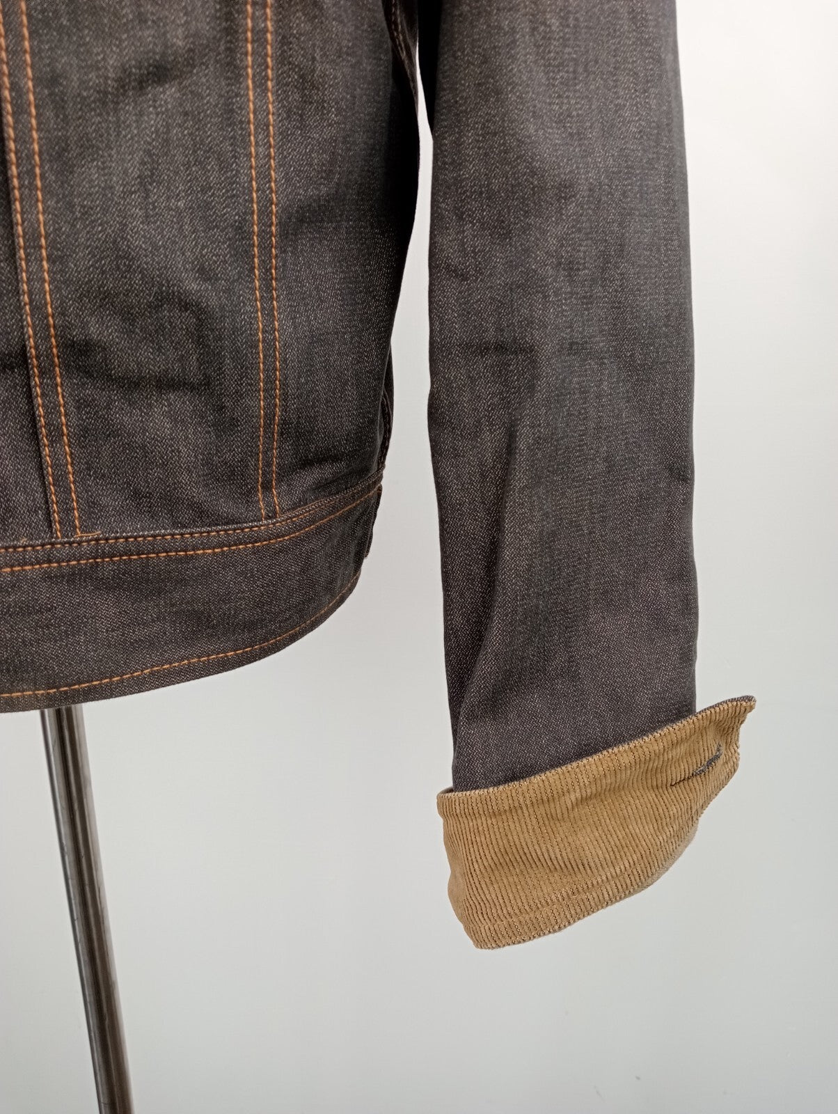 EVISU GIACCA GIUBBINO JEANS DENIM UOMO Tg L MAN CASUAL VINTAGE JACKET