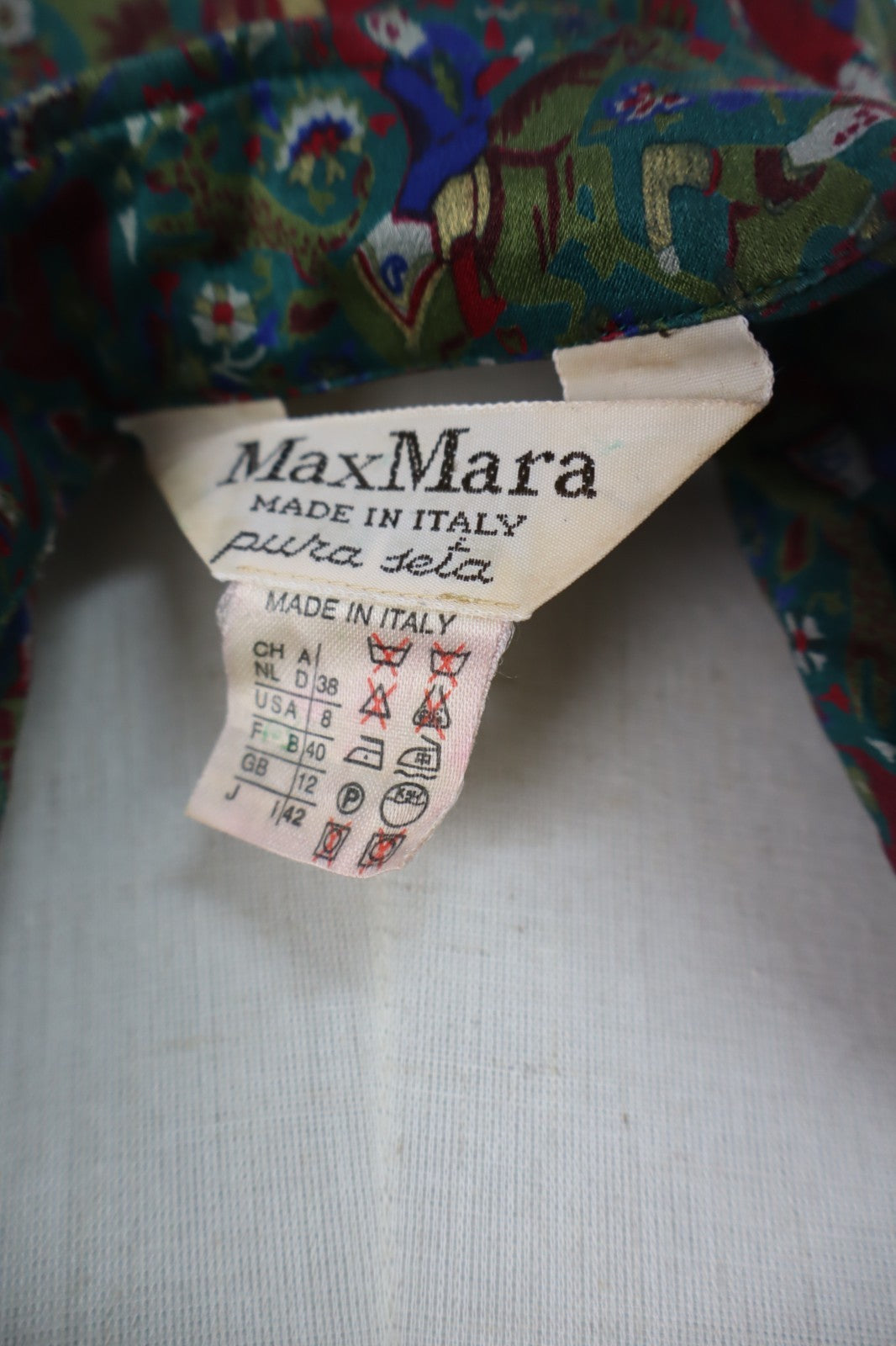 MAX MARE VESTITO ABITO DONNA TG. 42 WOMAN CASUAL DRESS STILE CAMICIA SETA