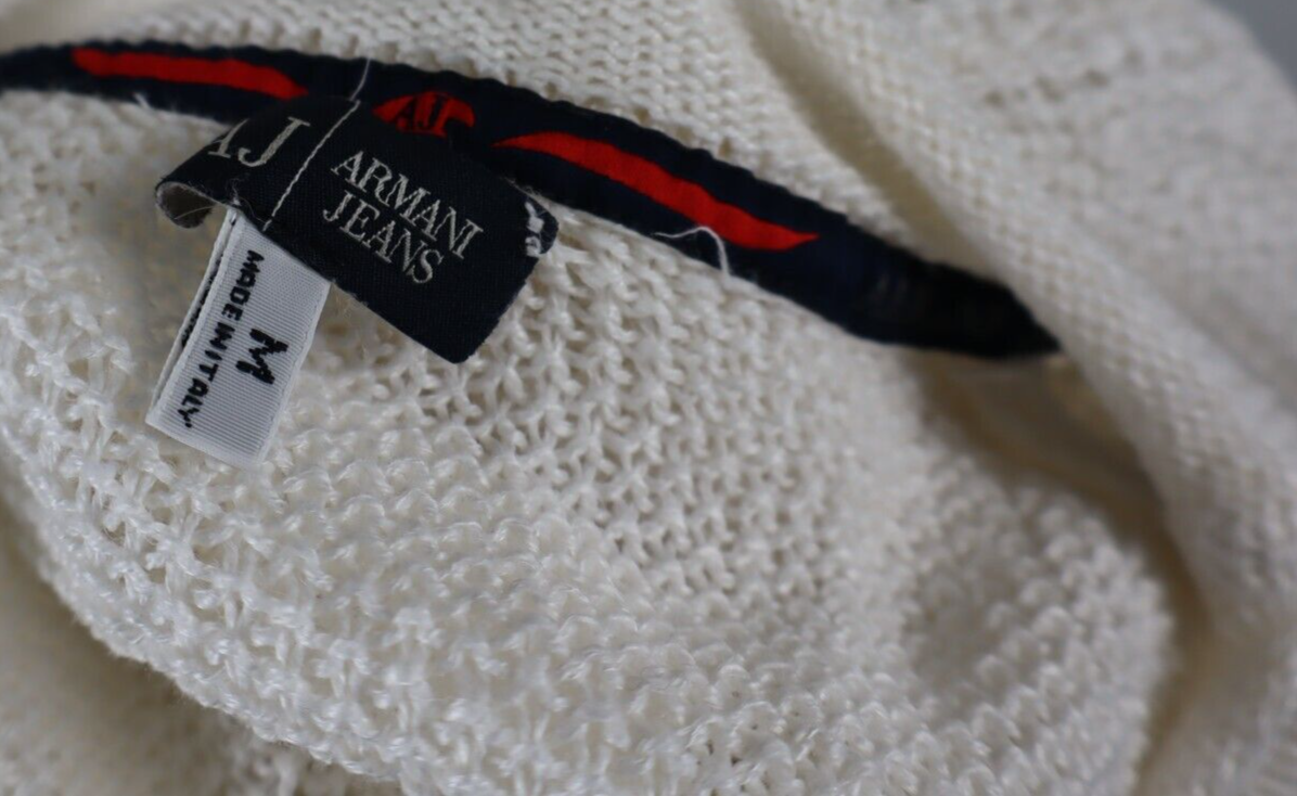 ARMANI JEANS MAGLIA DONNA TG M WOMAN T-SHIRT CASUAL VINTAGE LINO LINEN