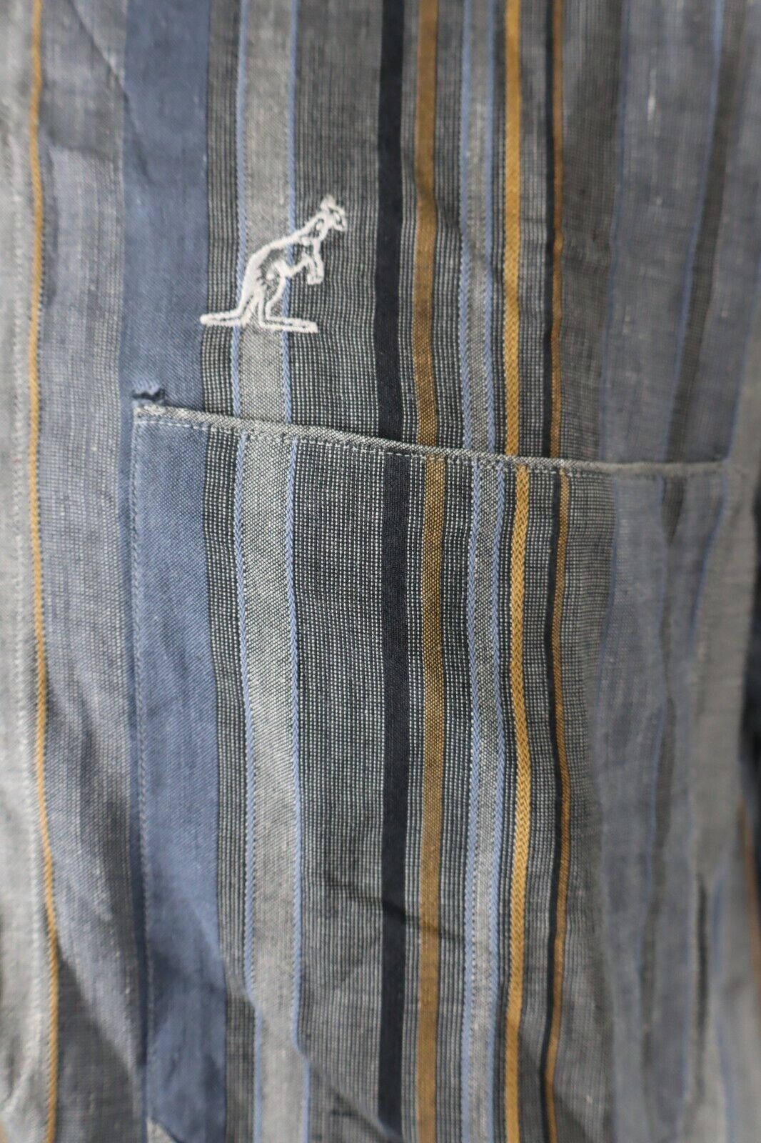 AUSTRALIAN L'ALPINA CAMICIA UOMO COTONE LINO TG. 46 MAN CASUAL VINTAGE SHIRT