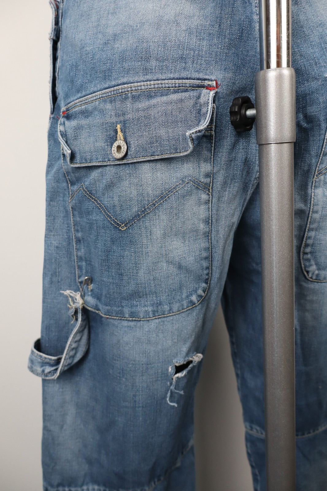 ENERGIE SALOPETTE JEANS MAN DENIM Tg. W31 COTONE CASUAL VINTAGE UOMO