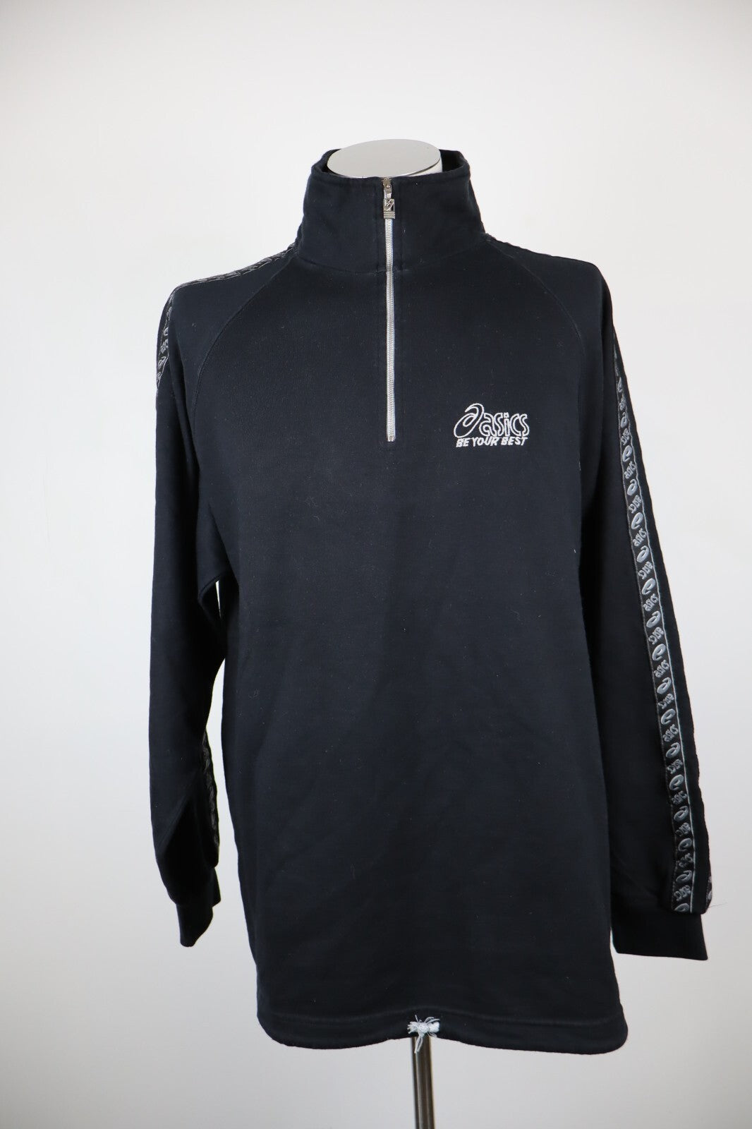 ASICS FELPA CON ZIP JACKET UOMO Tg L MAN SPORT JACKET SWEATSHIRT VINTAGE