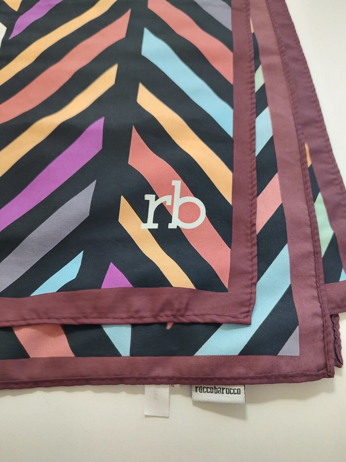 ROCCOBAROCCO FOULARD SETA SCARVES SCARF SQUARE MADE ITALY
