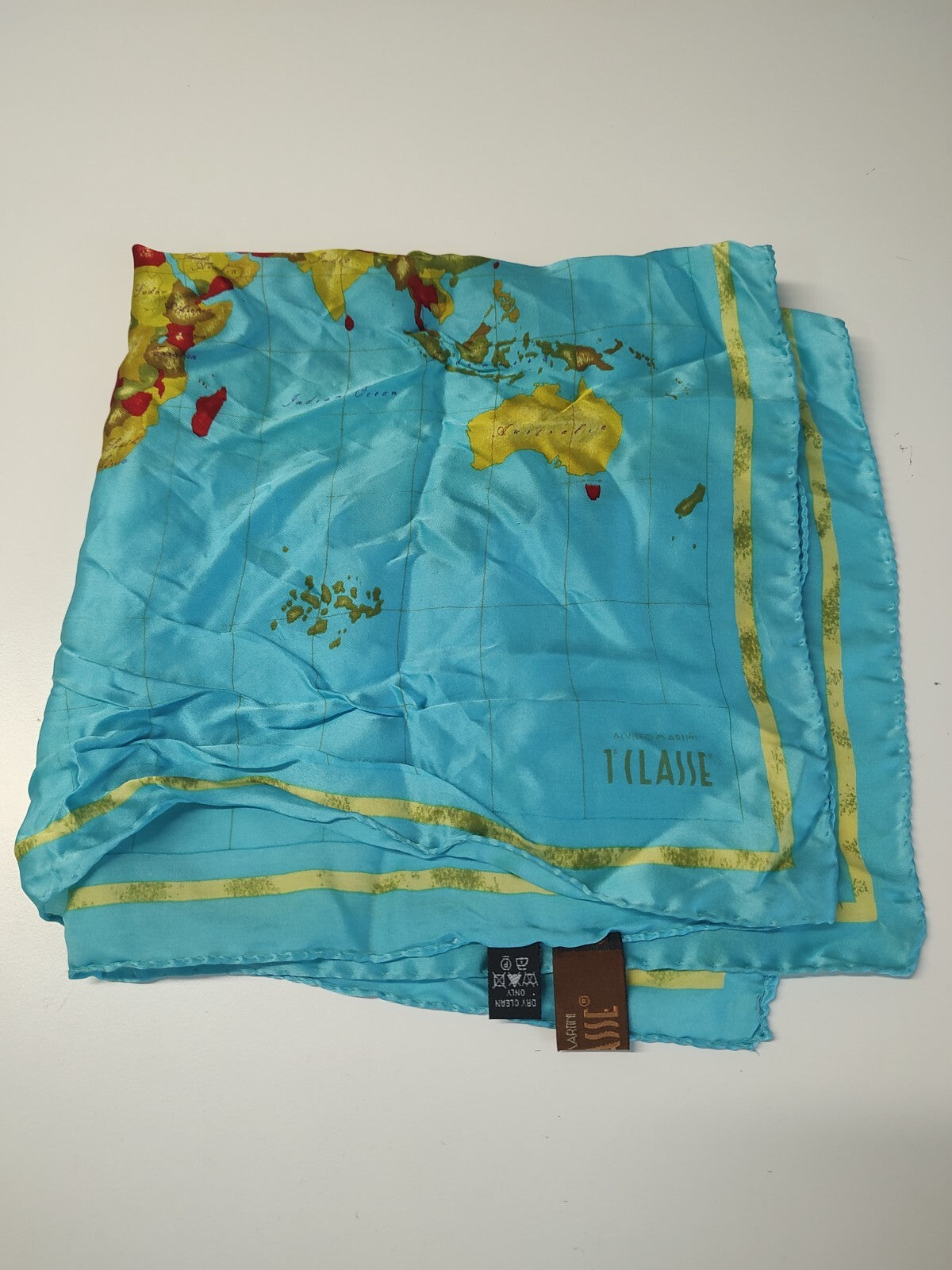ALVIERO MARTINI FOULARD 100% SILK SETA SCARVES SCARF SQUARE MADE ITALY