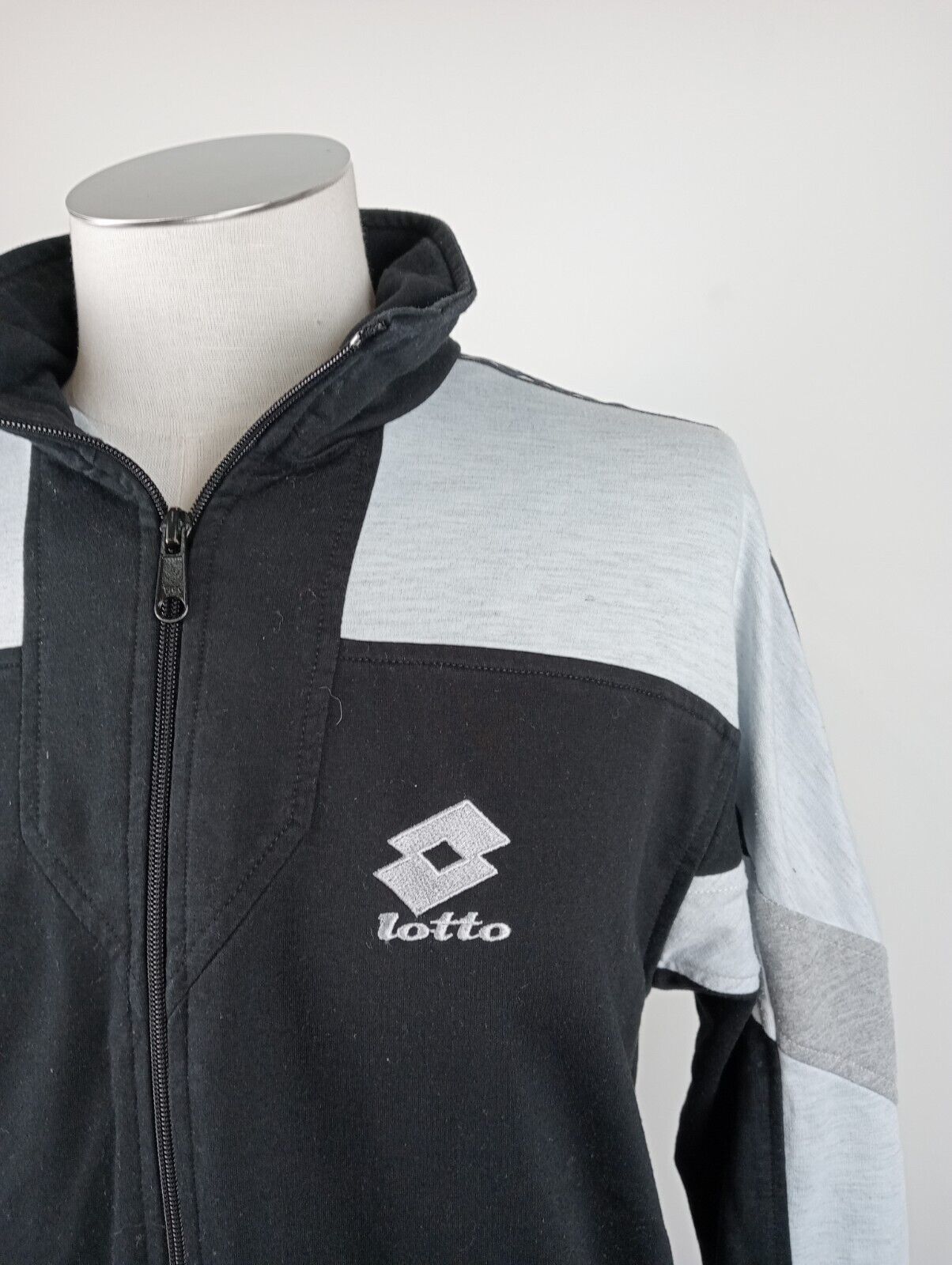 LOTTO GIACCA TENNIS JACKET CON ZIP MAN SHIRT UOMO TG M VINTAGE SPORT TRAINING