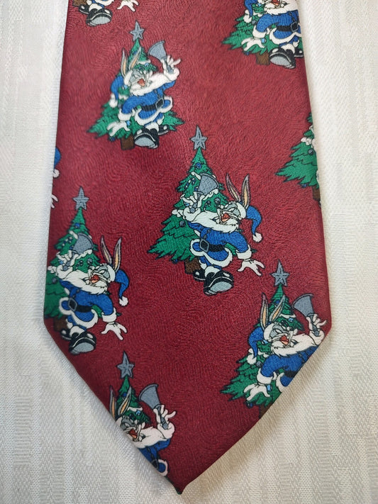 WARNER BROS BUGS BUNNY CRAVATTA NECKTIE CLASSIC CASUAL VINTAGE