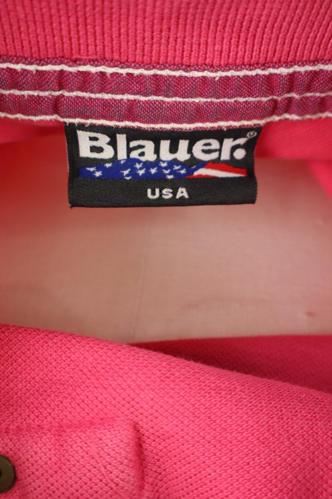 BLAUER USA POLO MAGLIA UOMO COTONE TG L MAN COTTON T-SHIRT CASUAL VINTAGE