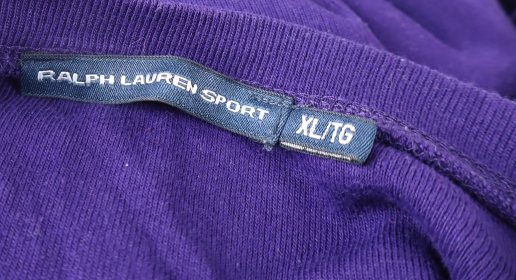RALPH LAUREN SPORT MAGLIA DONNA TG. XL WOMAN CASUAL VINTAGE T-SHIRT COTONE LOGO