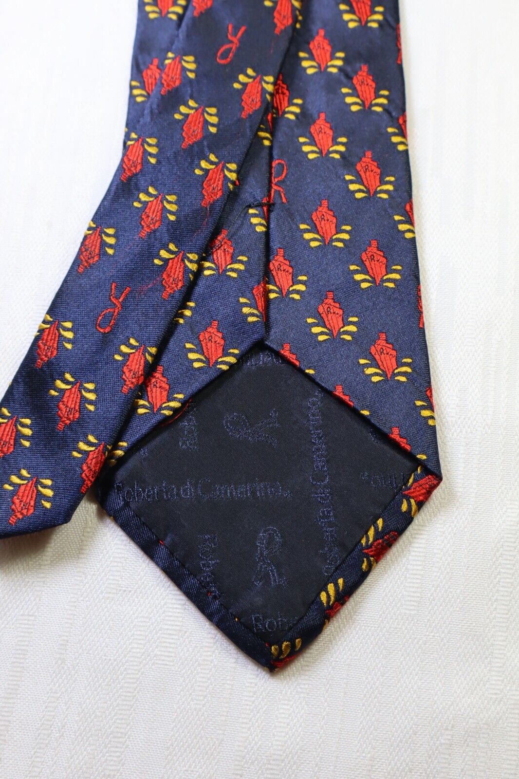 ROBERTA DI CAMERINO 100%  SILK TIE SETA CRAVATTA NECKTIE MADE IN ITALY