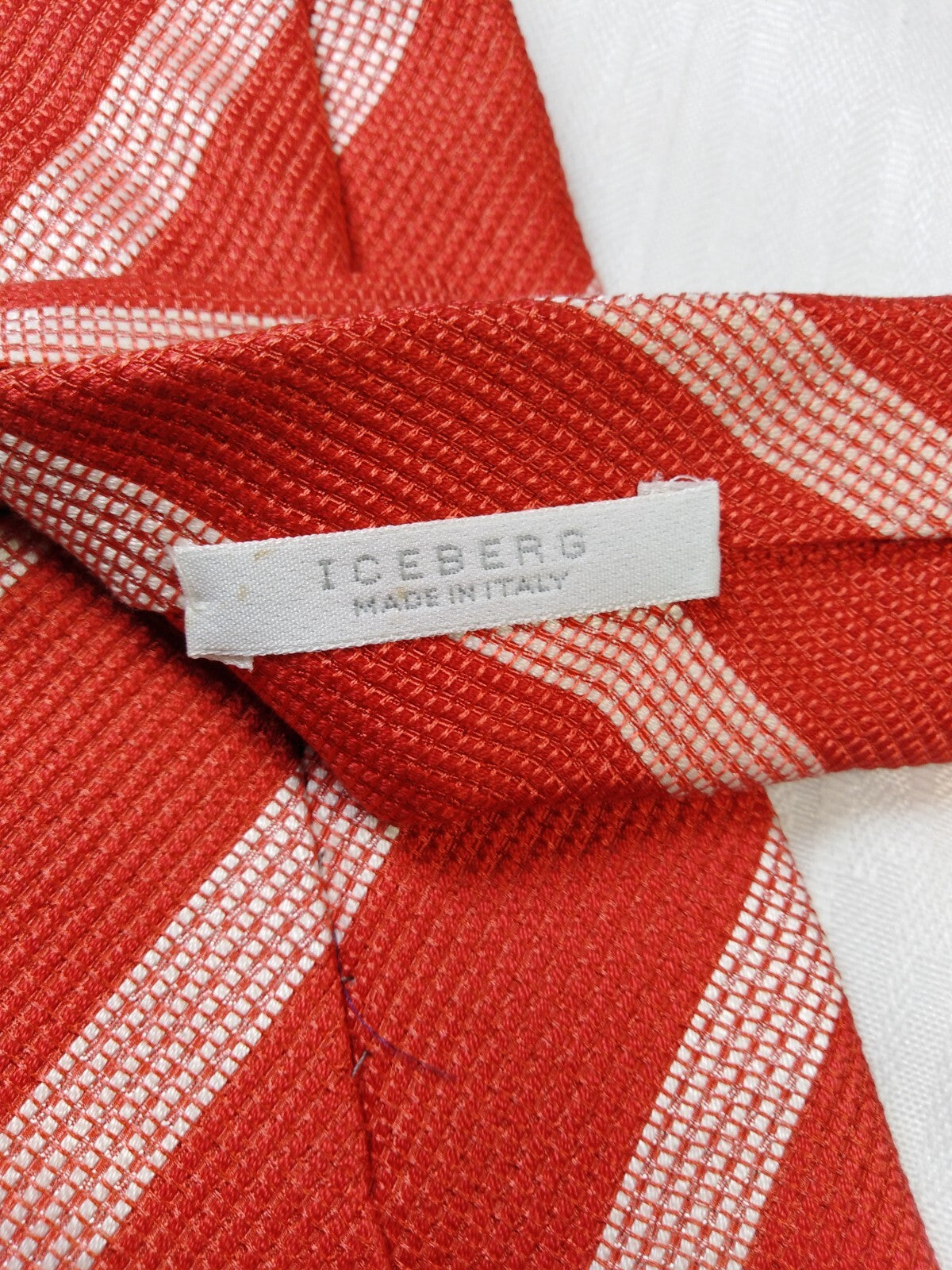 ICEBERG 100% SILK TIE SETA CRAVATTA NECKTIE MADE IN ITALY CLASSIC
