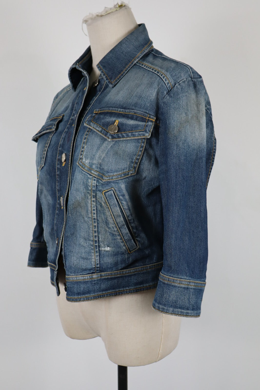 GATTINONI JEANS GIUBBINO DONNA Tg. 42 WOMAN CASUAL JACKET COTONE DENIM VINTAGE