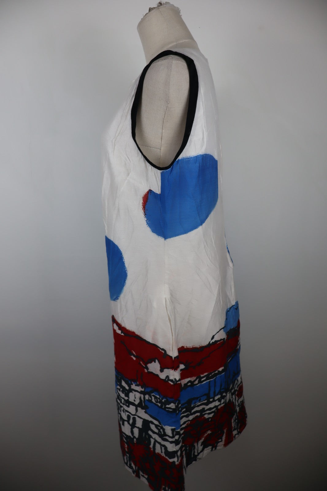 DESIGUAL VESTITO SMANICATO DONNA TG. 42 WOMAN CASUAL VINTAGE DRESS VISCOSA SETA