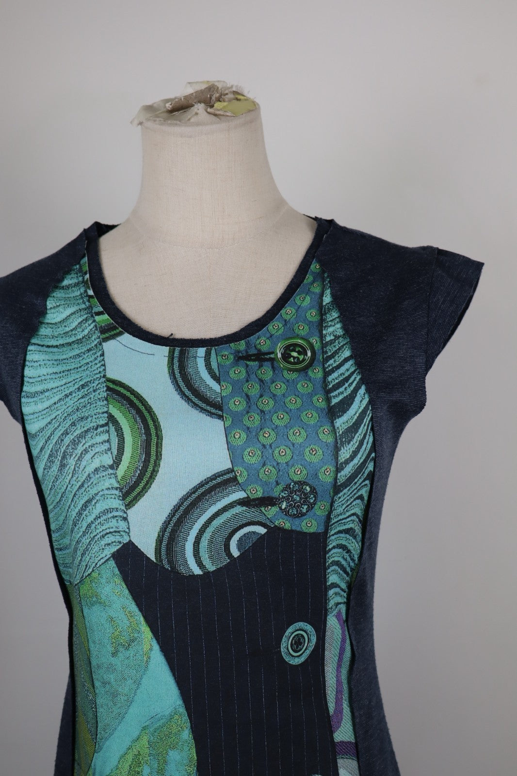 DESIGUAL VESTITO DONNA TG. S WOMAN CASUAL VINTAGE DRESS ABITO