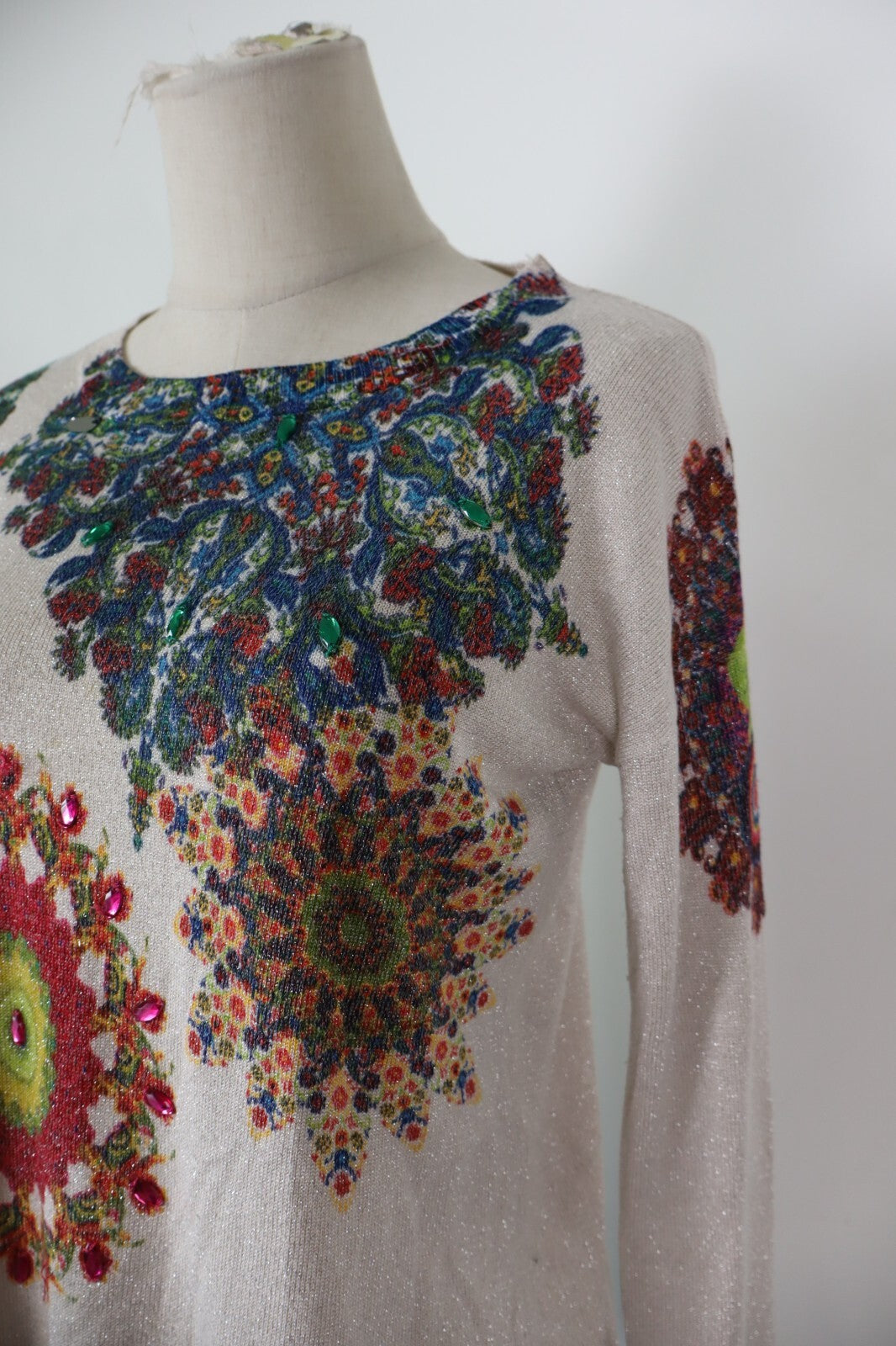 DESIGUAL MAGLIONE MAGLIA DONNA TG S WOMAN SWEATER VINTAGE CASUAL FANTASIA