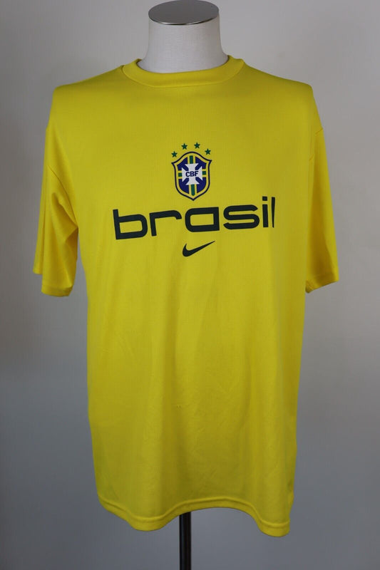 NIKE BRASILE MAGLIA CALCIO UOMO Tg M SOCCER JERSEY TRIKOT T-SHIRT SPORT