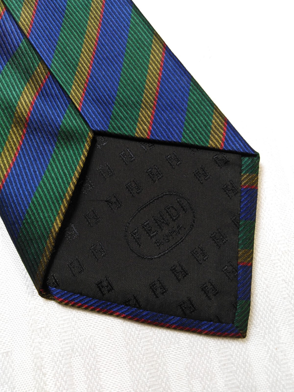 FENDI ROMA 100% SILK TIE SETA CRAVATTA NECKTIE MADE IN ITALY CLASSIC