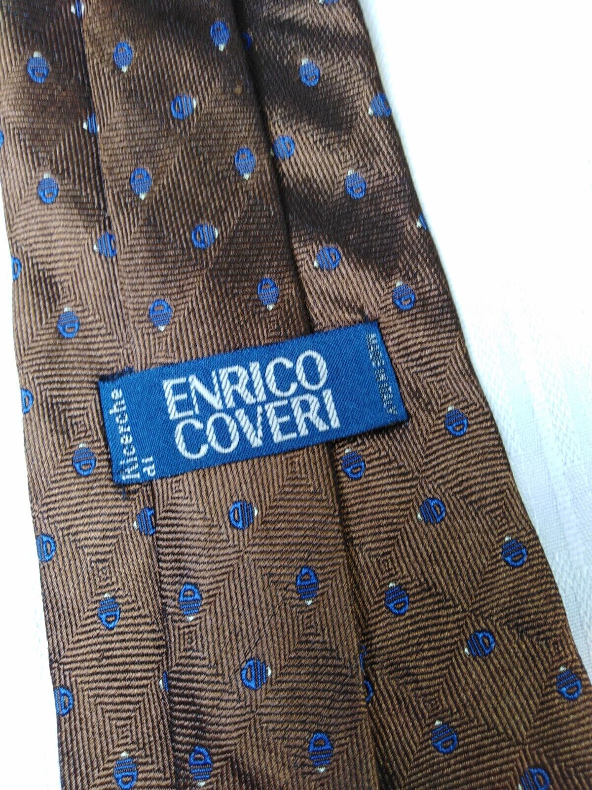 ENRICO COVERI 100% SILK TIE SETA CRAVATTA NECKTIE MADE IN ITALY