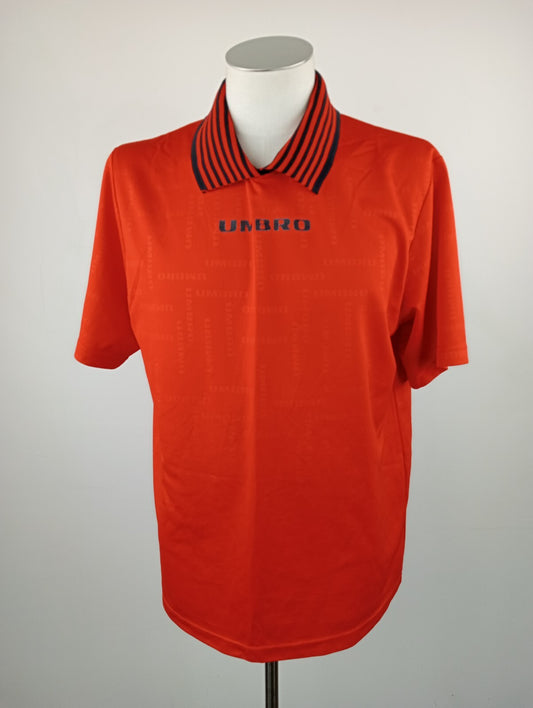 UMBRO MAGLIA CALCIO TRIKOT UOMO Tg L SOCCER JERSEY VINTAGE