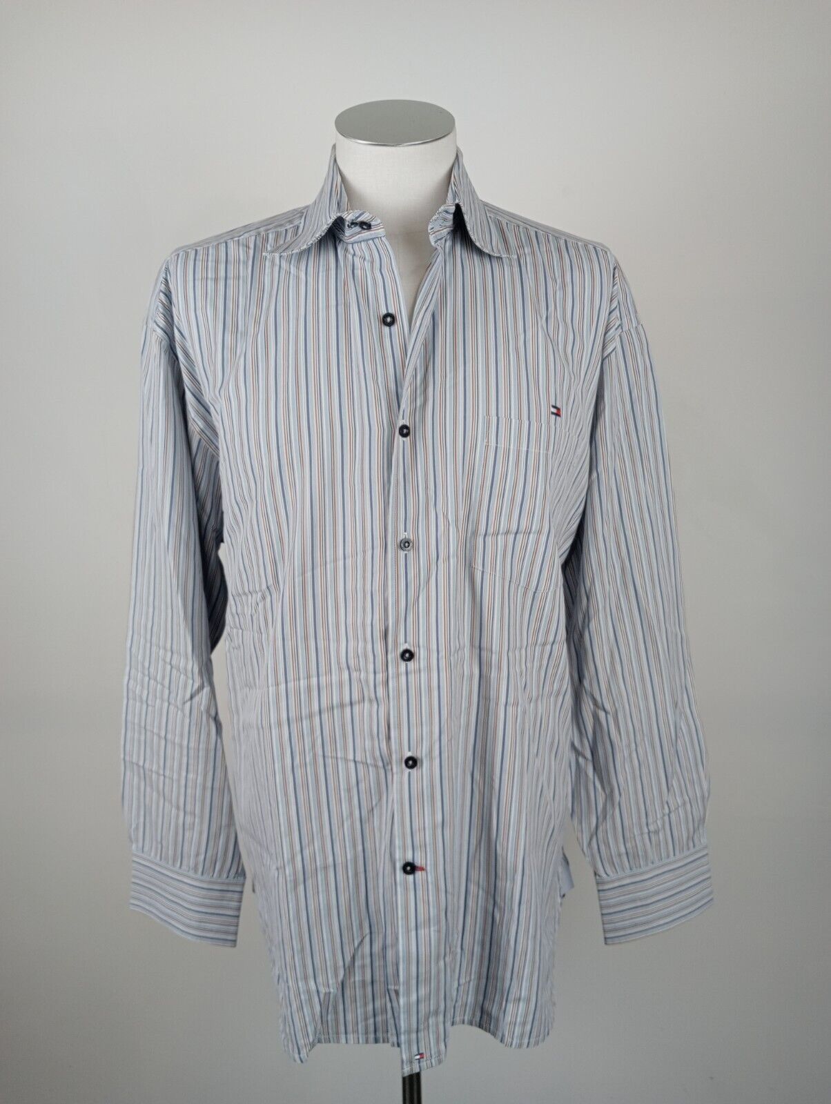 TOMMY HILFIGER CAMICIA UOMO TG. XL MAN CASUAL VINTAGE SHIRT COTONE COTTON