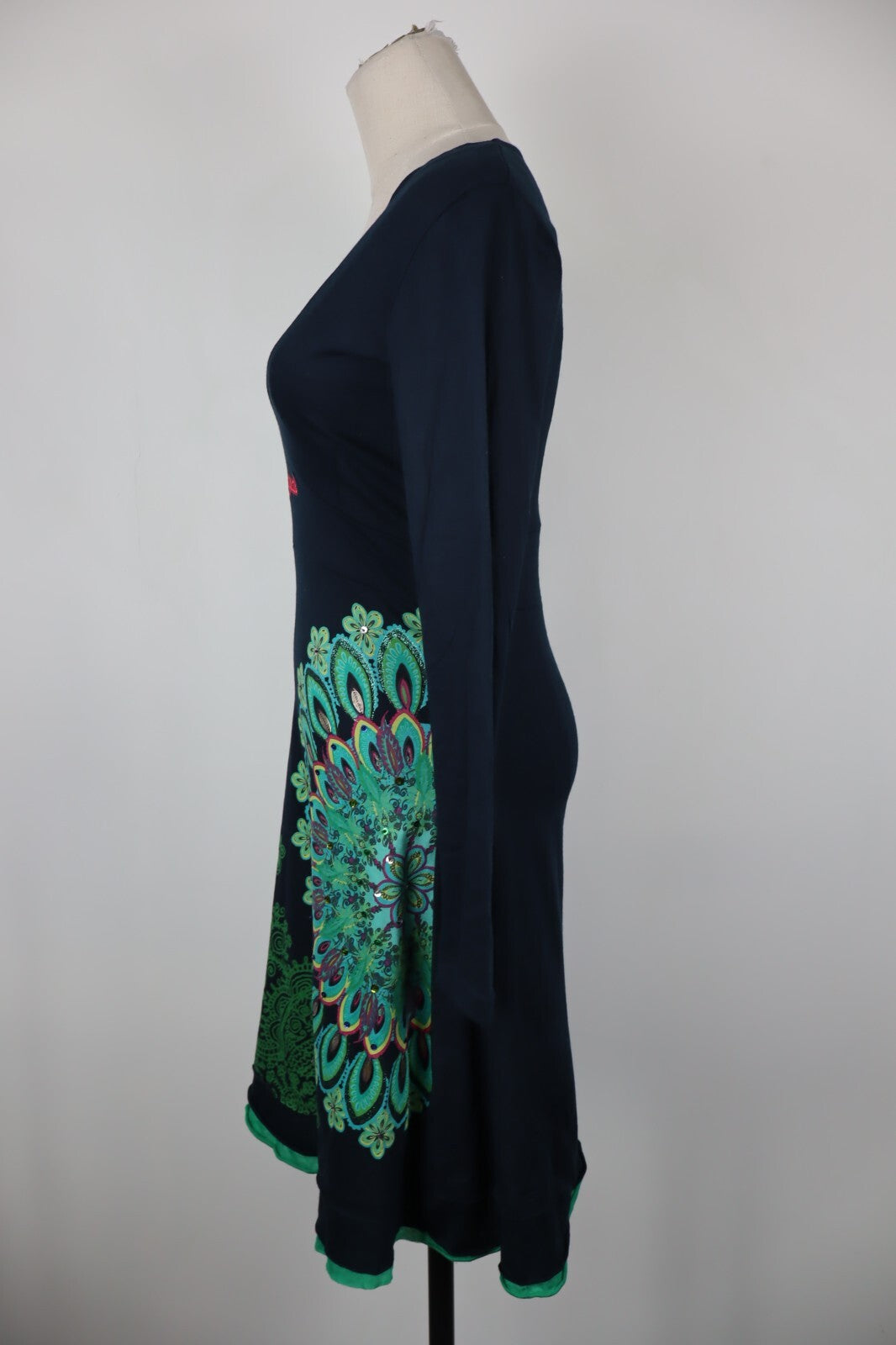 DESIGUAL VESTITO ABITO DONNA TG. XS WOMAN CASUAL VINTAGE DRESS