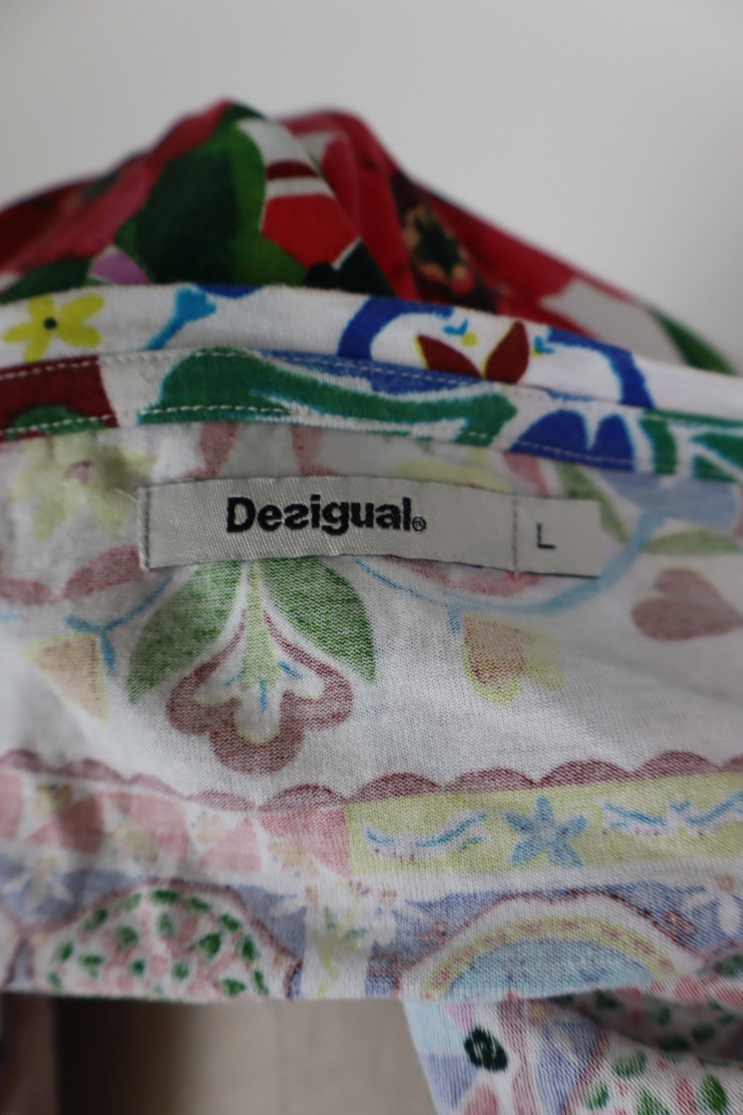 DESIGUAL MAGLIA DONNA TG. L WOMAN CASUAL VINTAGE T-SHIRT VISCOSA