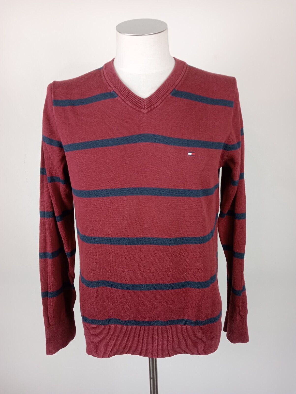 TOMMY HILFIGER MAGLIONE COTONE COTTON VINTAGE UOMO Tg. S MAN SWEATER CASUAL