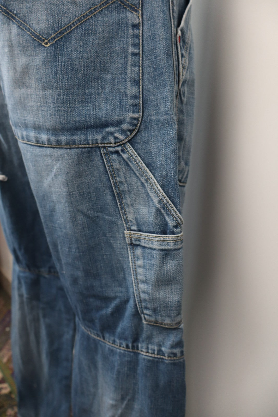 ENERGIE SALOPETTE JEANS MAN DENIM Tg. W31 COTONE CASUAL VINTAGE UOMO