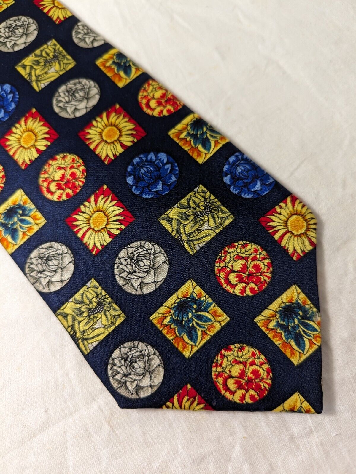 ROBERTA BALDINI 100%  SILK TIE SETA CRAVATTA NECKTIE MADE IN ITALY