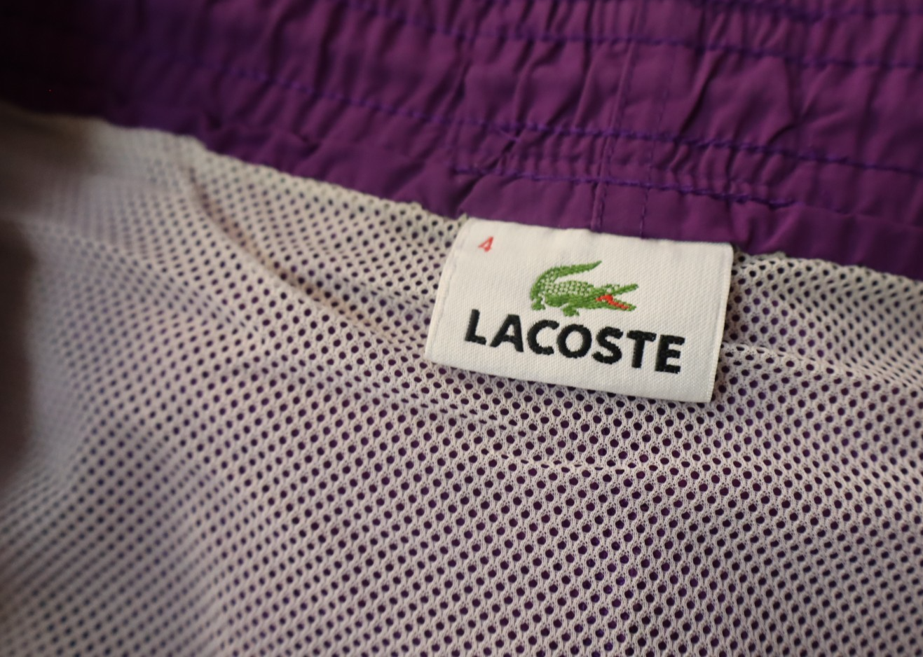 LACOSTE COSTUME PANTALONCINO MARE UOMO TG 4 MEN SWIMSUIT VINTAGE CASUAL LOGO