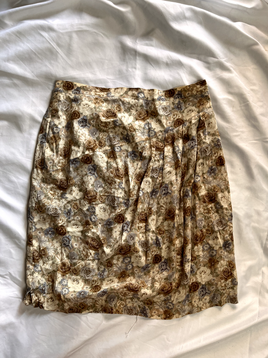 MARINA RINALDI GONNA DONNA WOMAN SKIRT TG. 46 VINTAGE CASUAL SETA