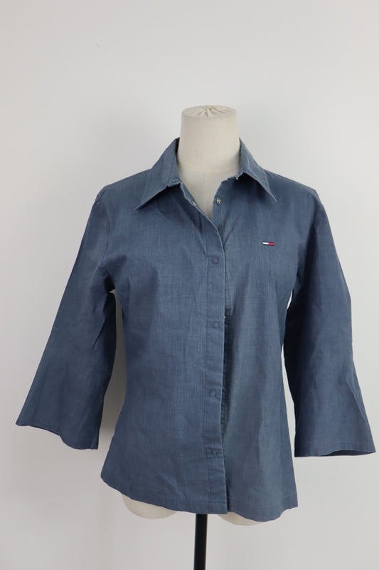 TOMMY HILFIGER DENIM CAMICIA DONNA TG L WOMAN SHIRT CASUAL COTONE VINTAGE