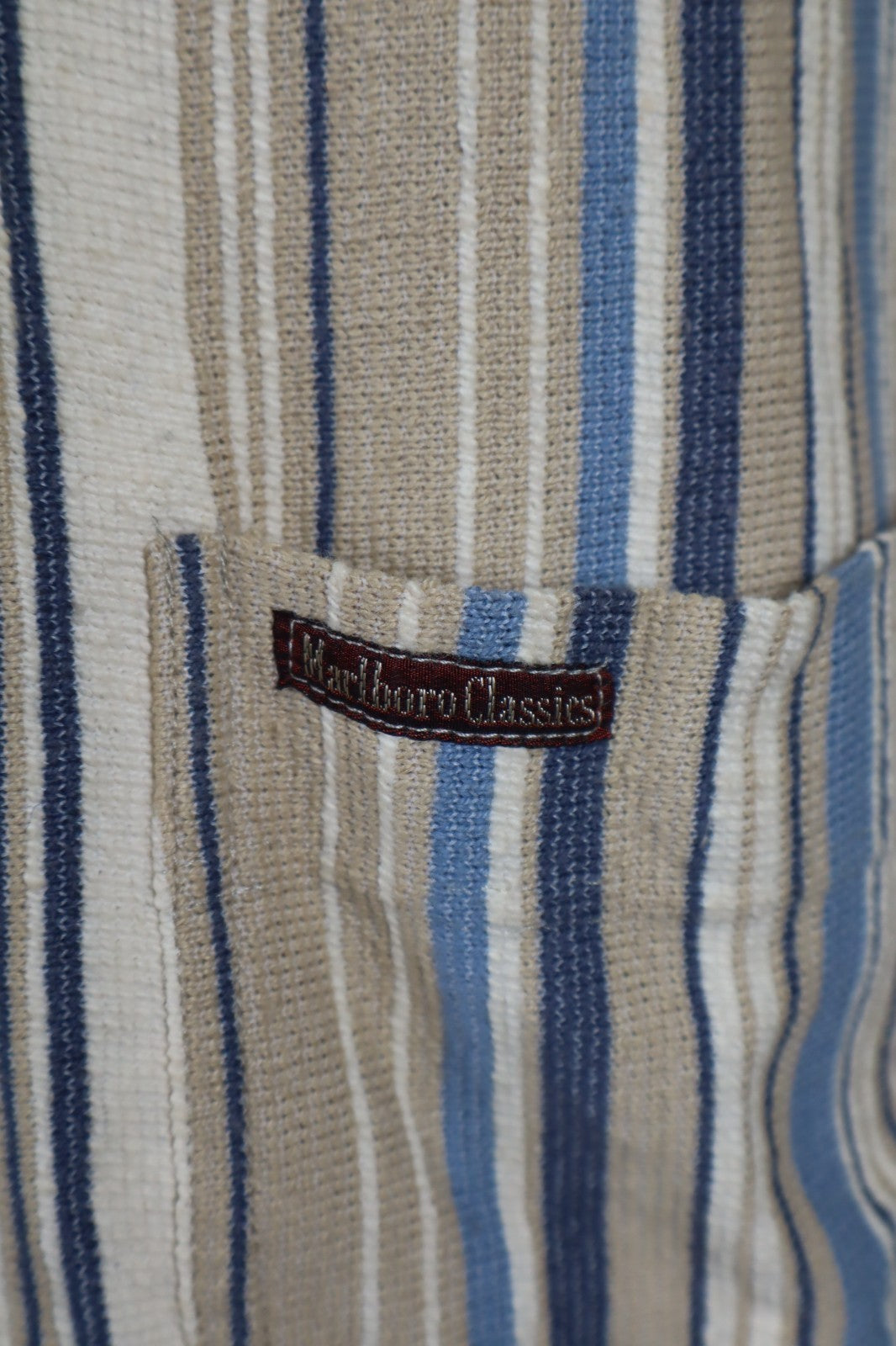 MARLBORO CLASSICS SMANICATO GILET BOHO COTTON SHIRT UOMO Tg L MAN CASUAL VINTAGE