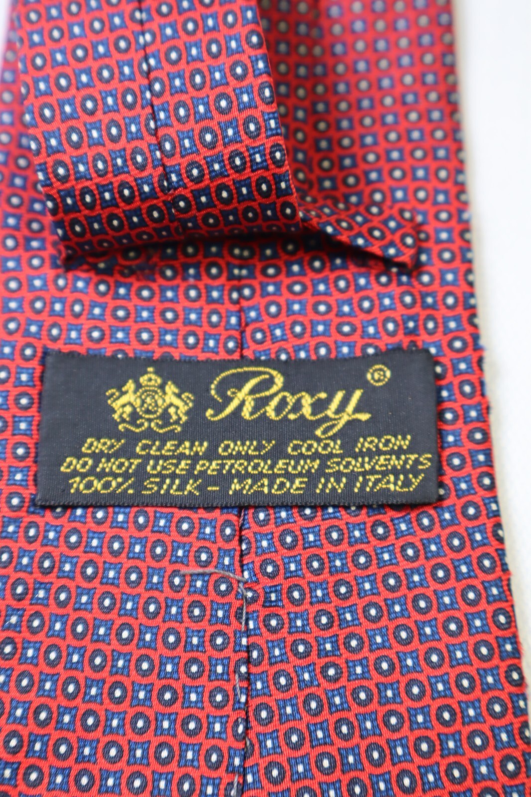 ROXY 100% SETA SILK TIE CRAVATTA NECKTIE VINTAGE CLASSIC ITALY