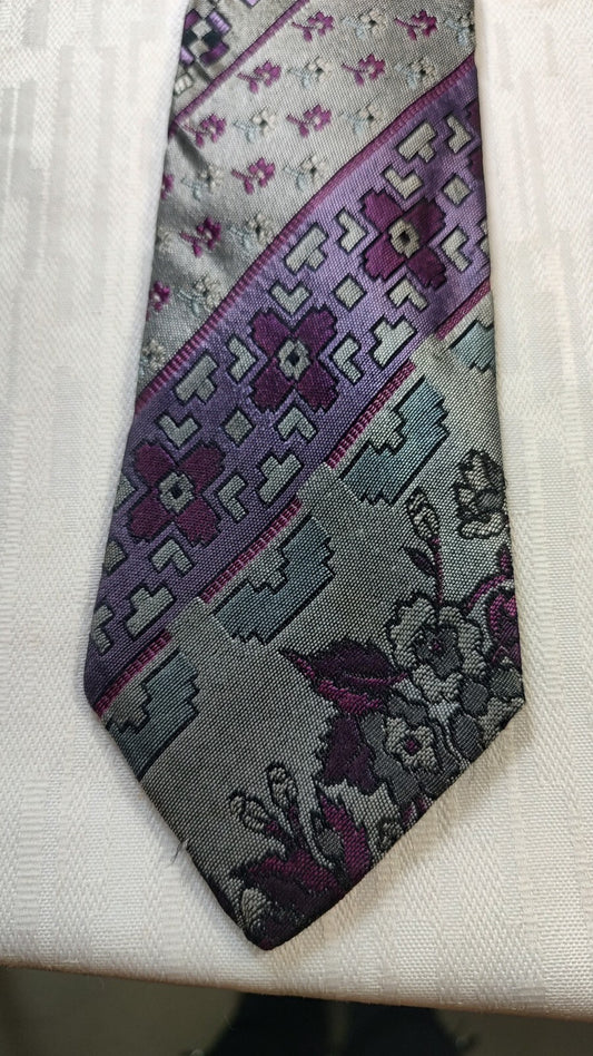 PROCHOWNICK 100%  SILK TIE SETA CRAVATTA NECKTIE MADE IN ITALY